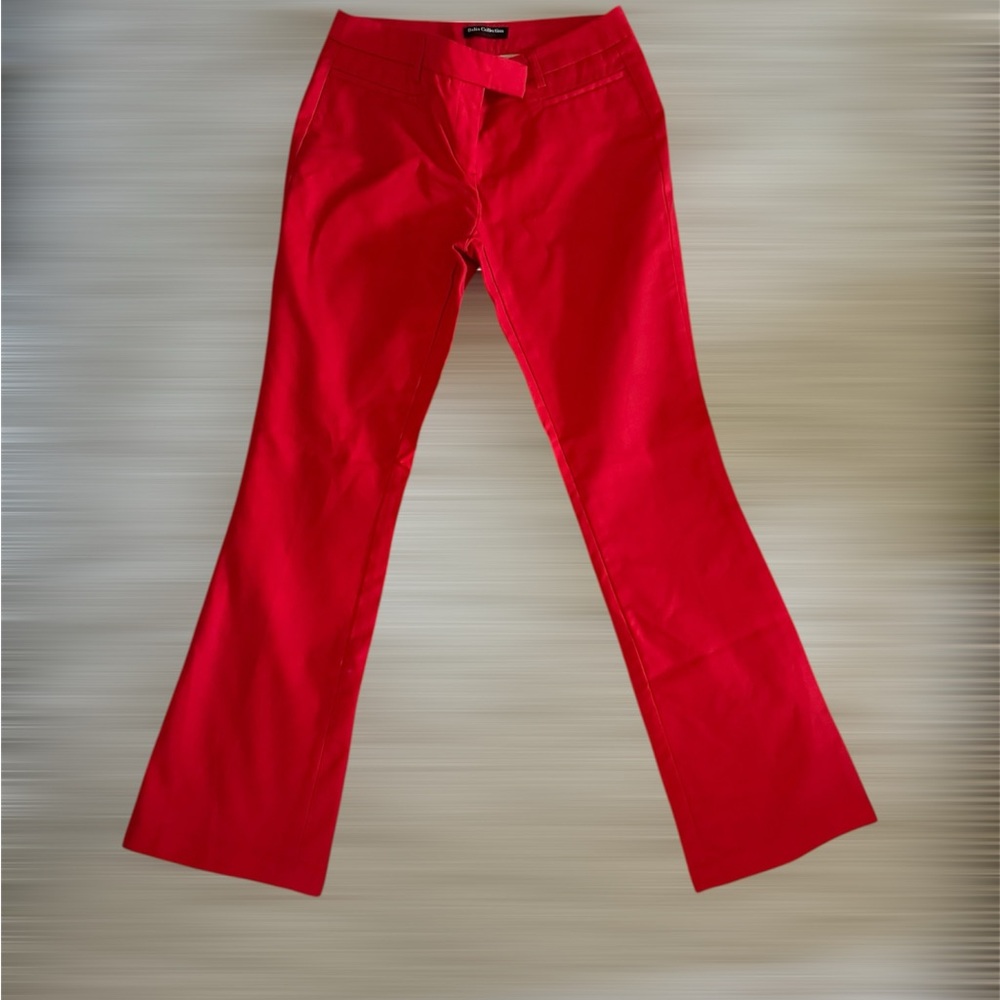 Dalia Collection Chic Red Flared Women's Pants